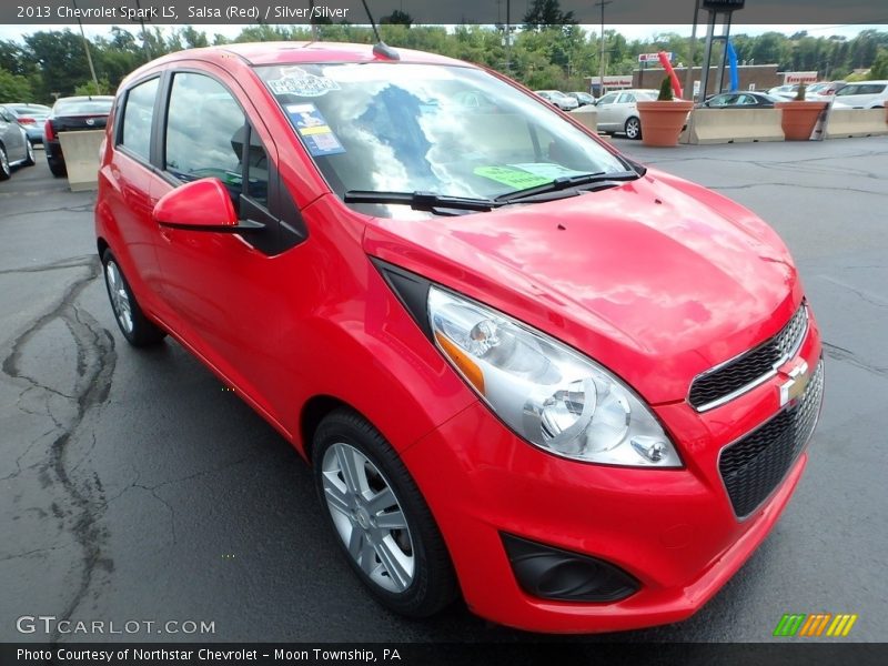 Salsa (Red) / Silver/Silver 2013 Chevrolet Spark LS