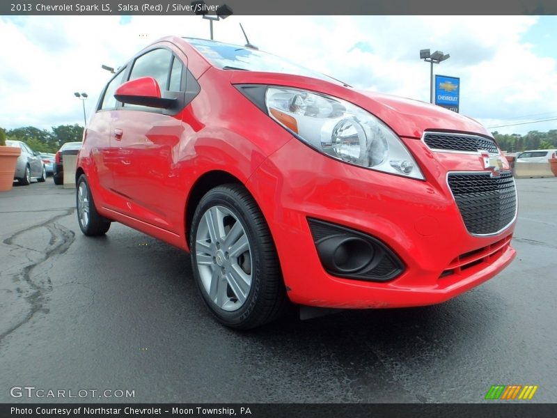 Salsa (Red) / Silver/Silver 2013 Chevrolet Spark LS