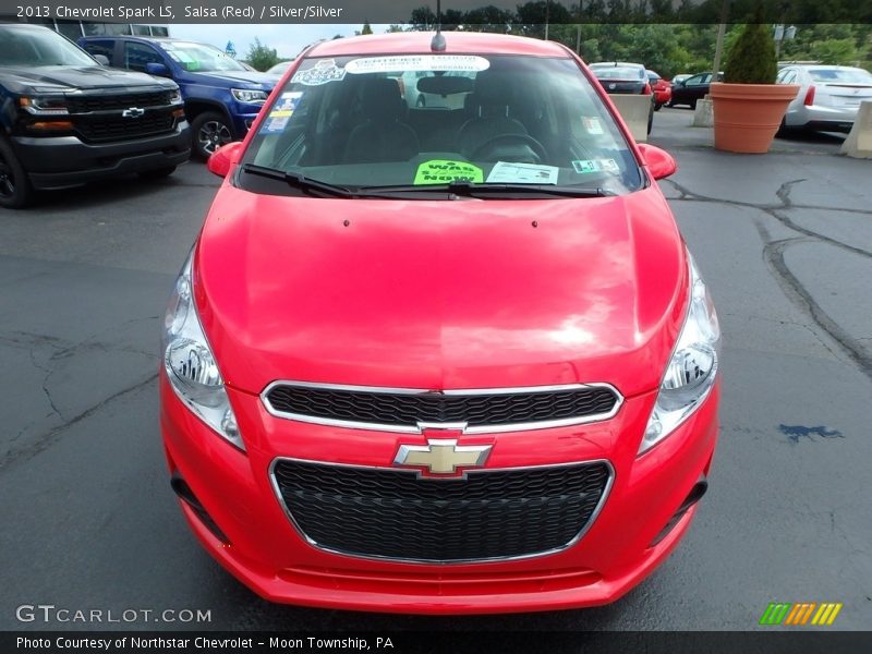 Salsa (Red) / Silver/Silver 2013 Chevrolet Spark LS