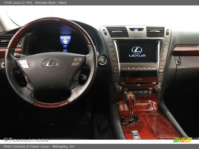 Obsidian Black / Black 2008 Lexus LS 460