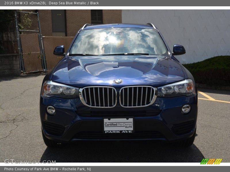 Deep Sea Blue Metallic / Black 2016 BMW X3 xDrive28i