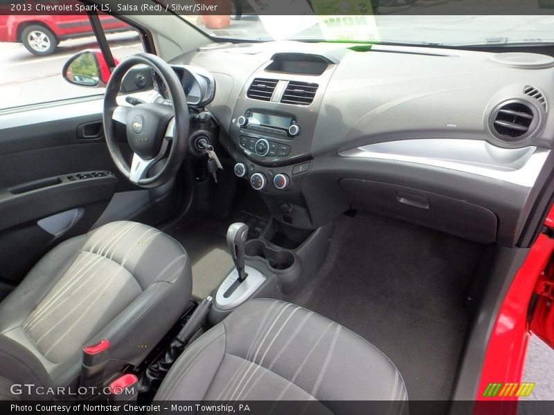 Salsa (Red) / Silver/Silver 2013 Chevrolet Spark LS
