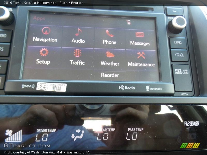 Controls of 2016 Sequoia Platinum 4x4
