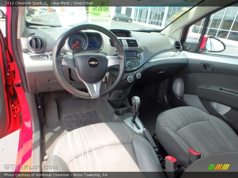 Salsa (Red) / Silver/Silver 2013 Chevrolet Spark LS