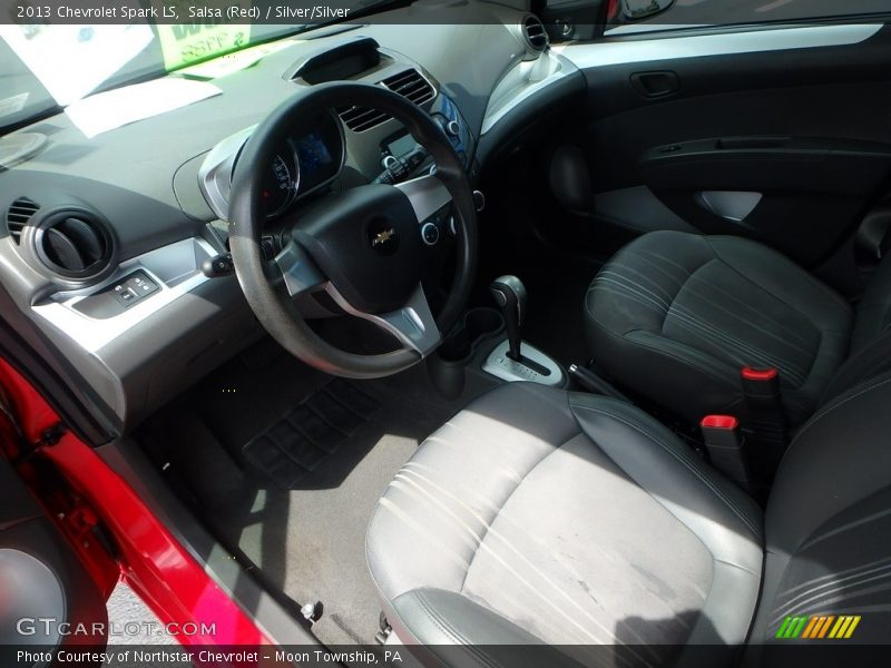Salsa (Red) / Silver/Silver 2013 Chevrolet Spark LS