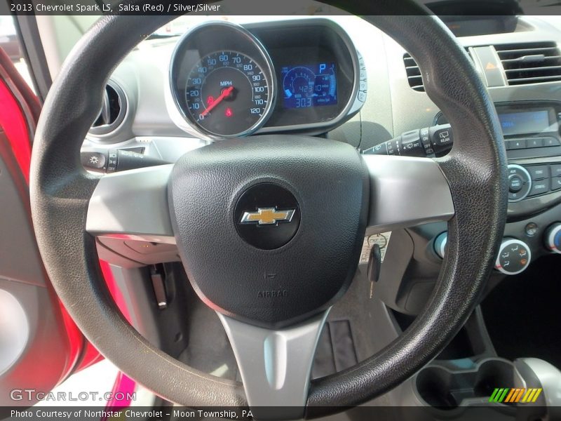 Salsa (Red) / Silver/Silver 2013 Chevrolet Spark LS