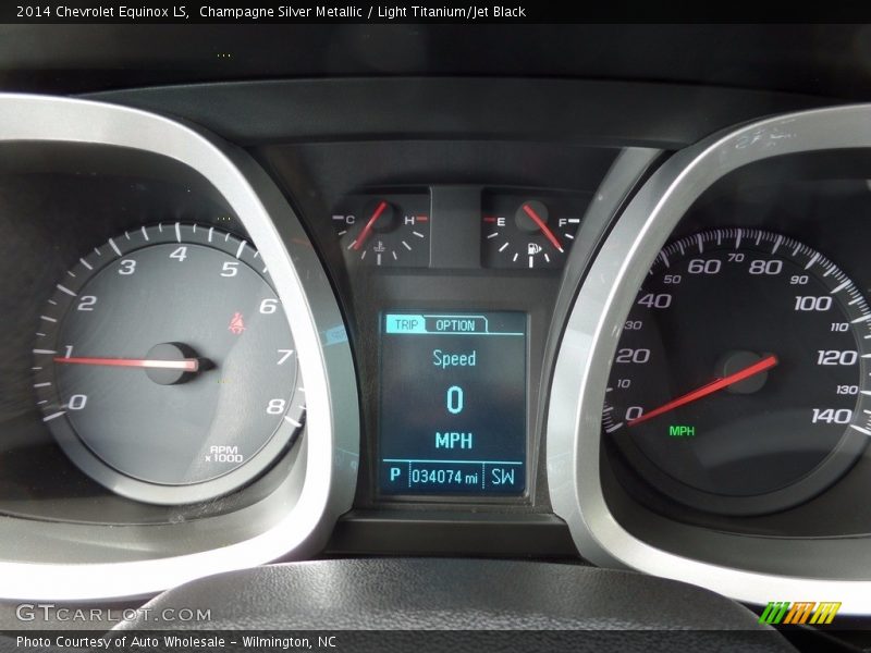 Champagne Silver Metallic / Light Titanium/Jet Black 2014 Chevrolet Equinox LS