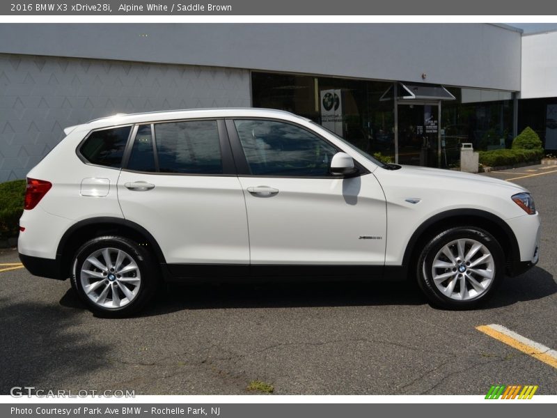 Alpine White / Saddle Brown 2016 BMW X3 xDrive28i