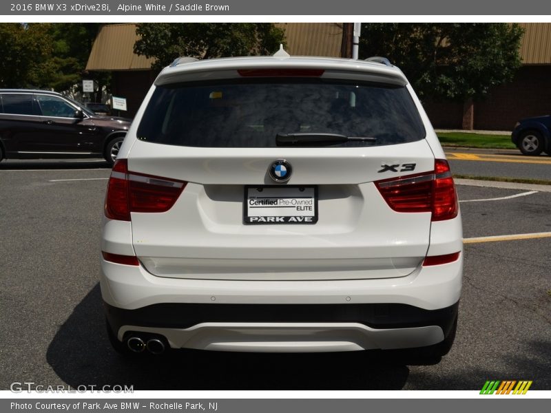Alpine White / Saddle Brown 2016 BMW X3 xDrive28i