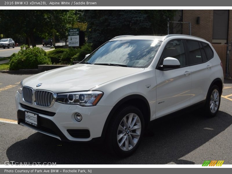 Alpine White / Saddle Brown 2016 BMW X3 xDrive28i