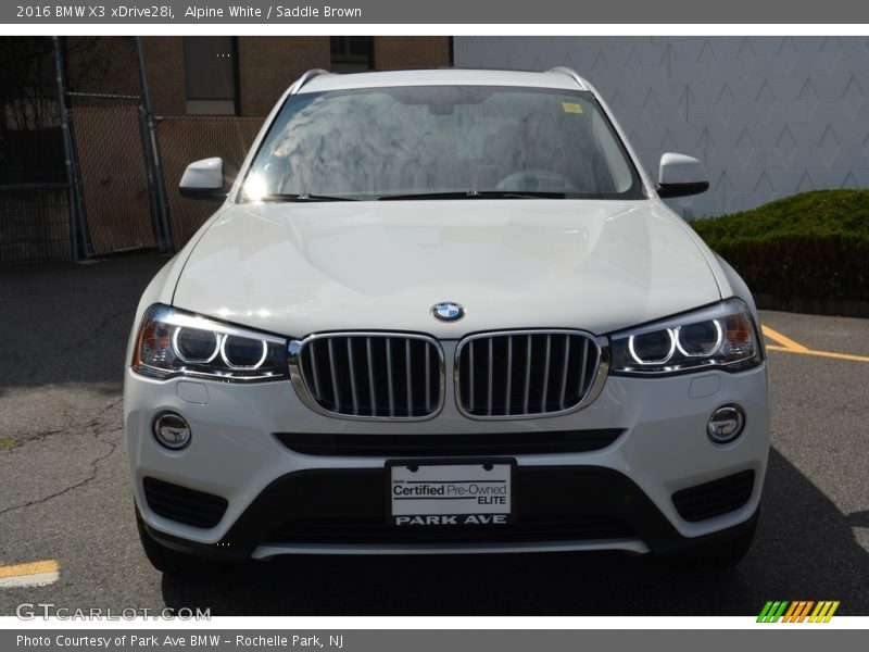 Alpine White / Saddle Brown 2016 BMW X3 xDrive28i