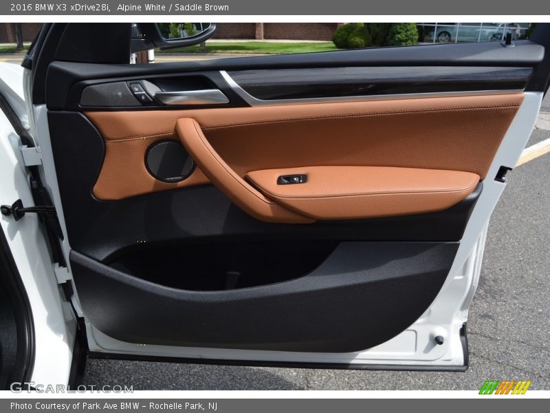 Alpine White / Saddle Brown 2016 BMW X3 xDrive28i