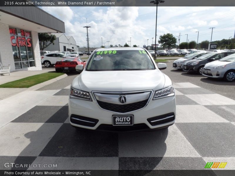 White Diamond Pearl / Parchment 2016 Acura MDX Technology