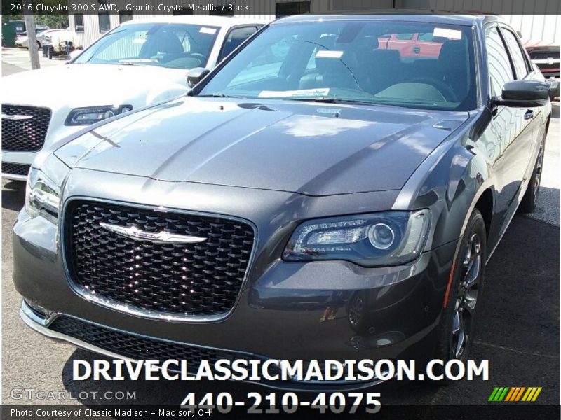 Granite Crystal Metallic / Black 2016 Chrysler 300 S AWD