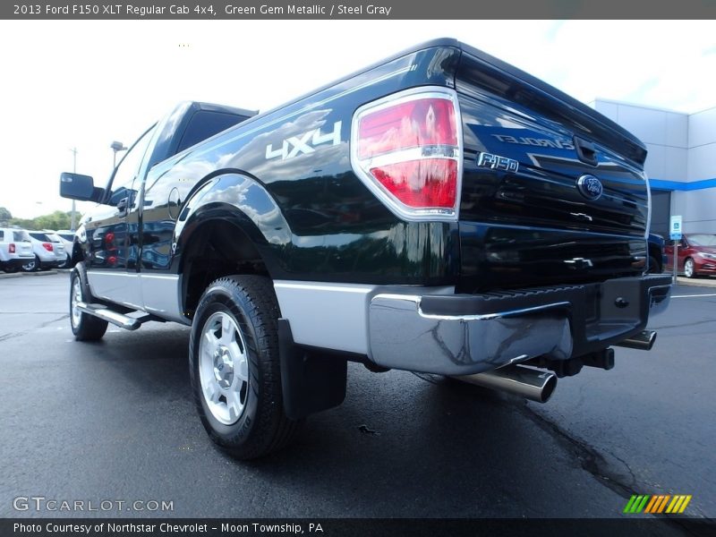 Green Gem Metallic / Steel Gray 2013 Ford F150 XLT Regular Cab 4x4