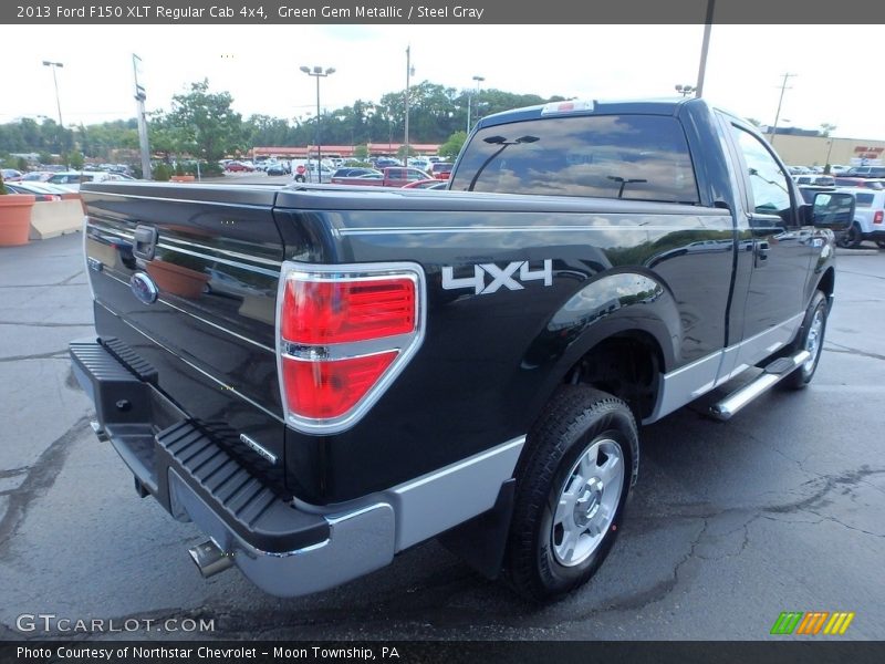 Green Gem Metallic / Steel Gray 2013 Ford F150 XLT Regular Cab 4x4