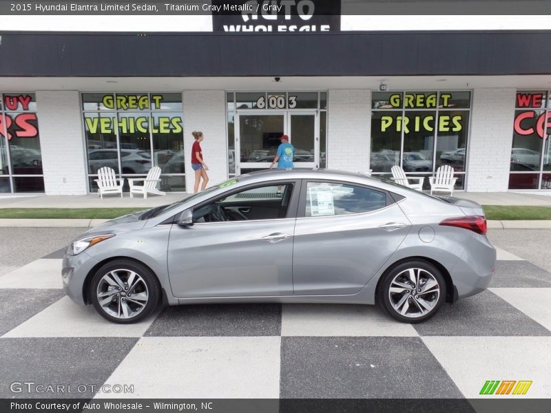 Titanium Gray Metallic / Gray 2015 Hyundai Elantra Limited Sedan