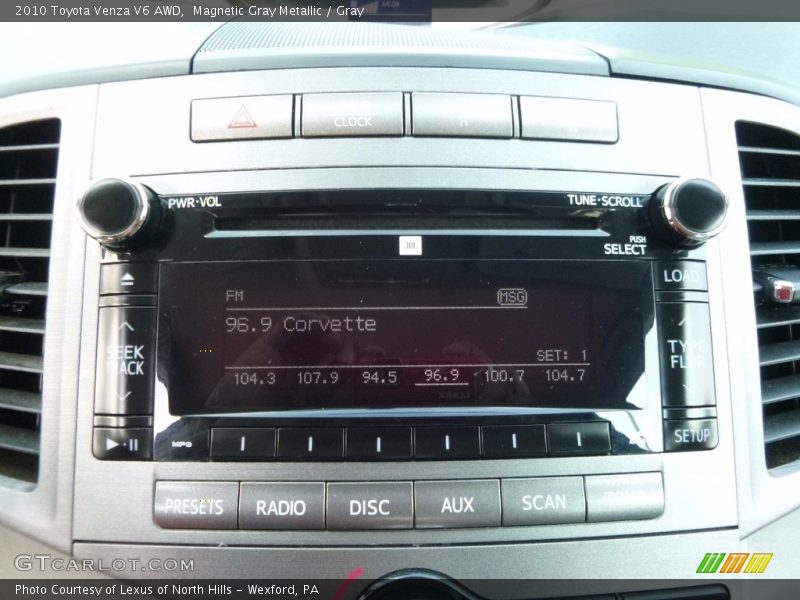 Magnetic Gray Metallic / Gray 2010 Toyota Venza V6 AWD