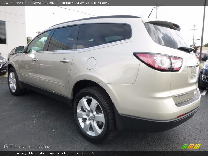 Champagne Silver Metallic / Ebony 2017 Chevrolet Traverse LT AWD