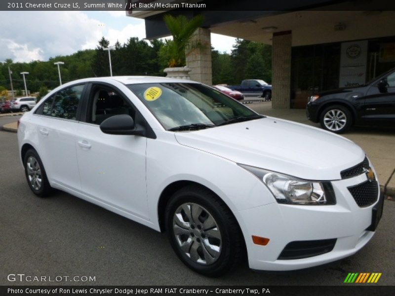 Summit White / Jet Black/Medium Titanium 2011 Chevrolet Cruze LS