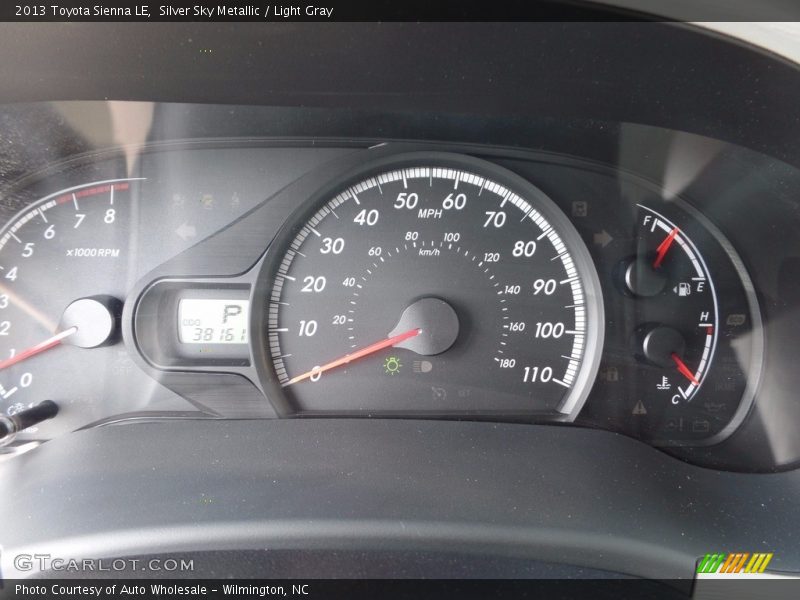 Silver Sky Metallic / Light Gray 2013 Toyota Sienna LE