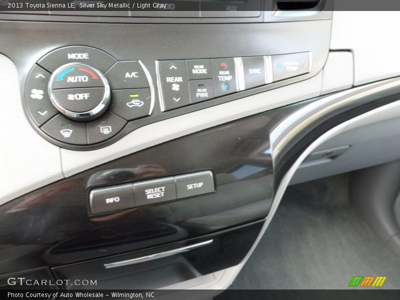 Silver Sky Metallic / Light Gray 2013 Toyota Sienna LE