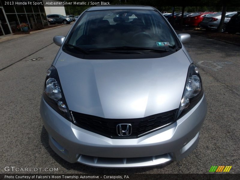 Alabaster Silver Metallic / Sport Black 2013 Honda Fit Sport