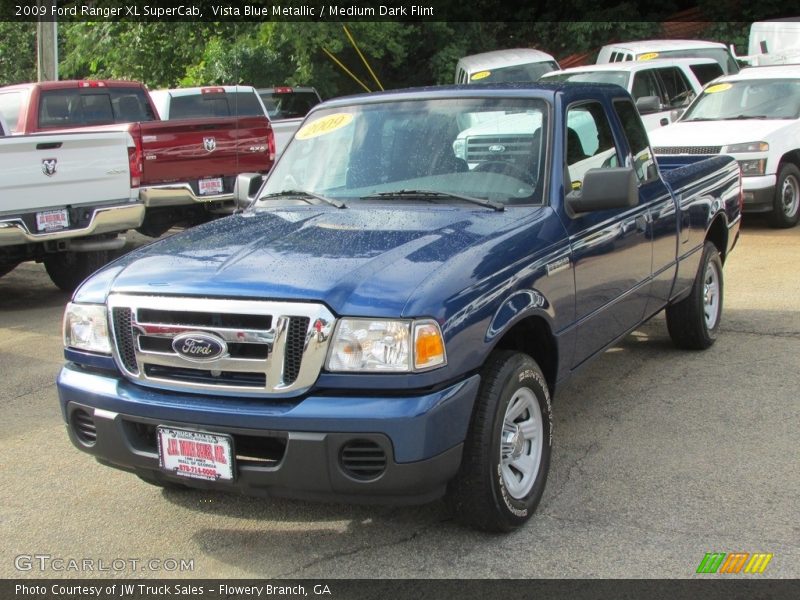 Vista Blue Metallic / Medium Dark Flint 2009 Ford Ranger XL SuperCab