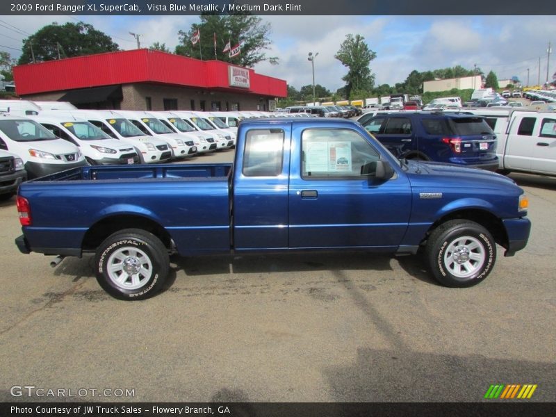 Vista Blue Metallic / Medium Dark Flint 2009 Ford Ranger XL SuperCab