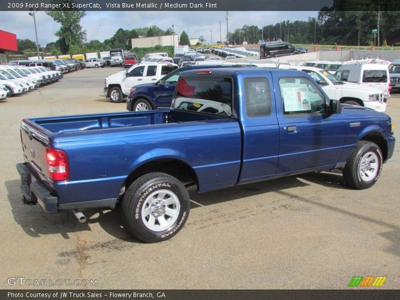 Vista Blue Metallic / Medium Dark Flint 2009 Ford Ranger XL SuperCab