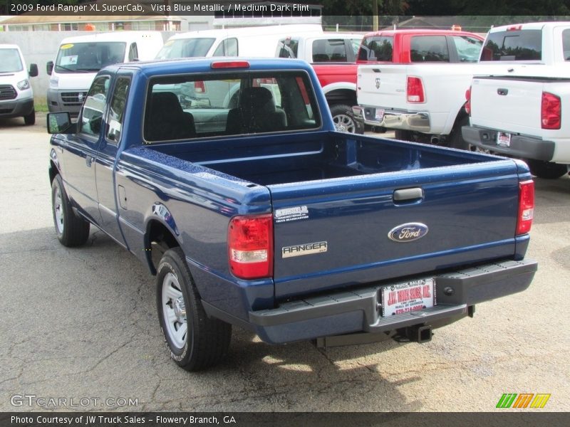 Vista Blue Metallic / Medium Dark Flint 2009 Ford Ranger XL SuperCab