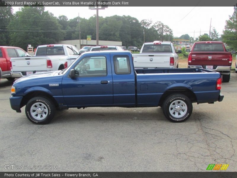 Vista Blue Metallic / Medium Dark Flint 2009 Ford Ranger XL SuperCab
