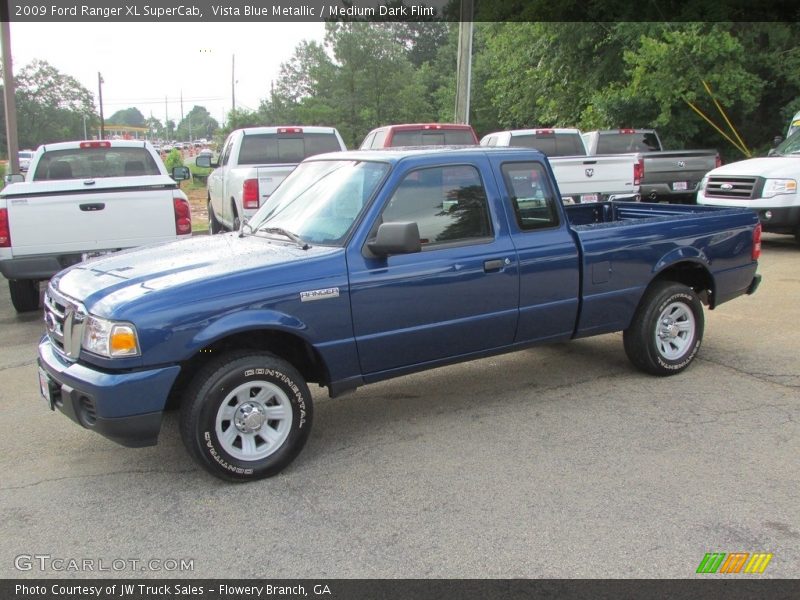 Vista Blue Metallic / Medium Dark Flint 2009 Ford Ranger XL SuperCab