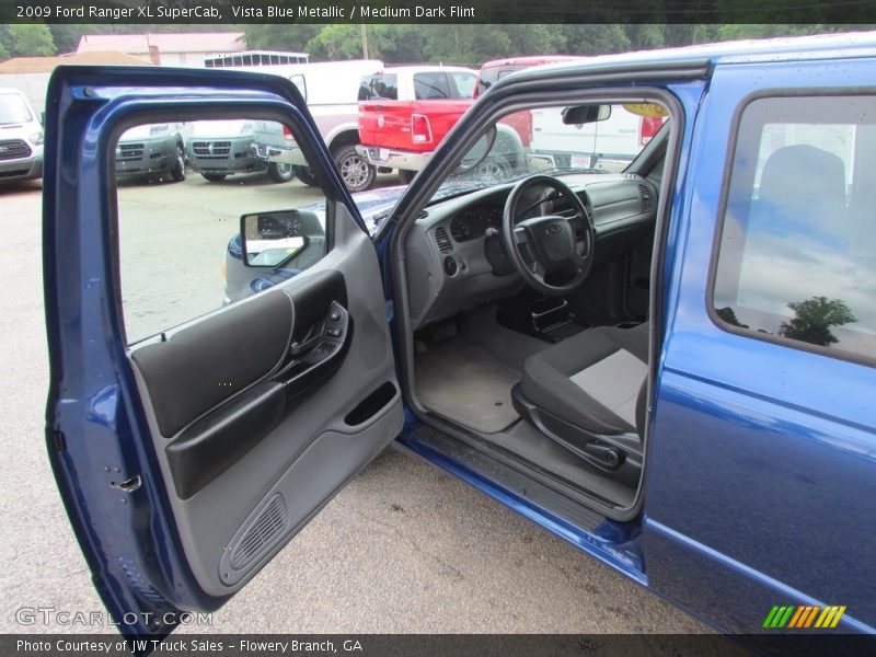 Vista Blue Metallic / Medium Dark Flint 2009 Ford Ranger XL SuperCab