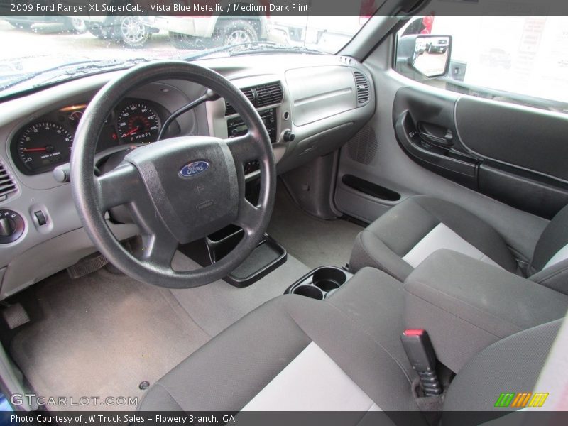 Vista Blue Metallic / Medium Dark Flint 2009 Ford Ranger XL SuperCab