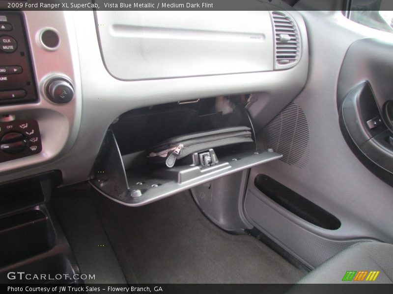 Vista Blue Metallic / Medium Dark Flint 2009 Ford Ranger XL SuperCab