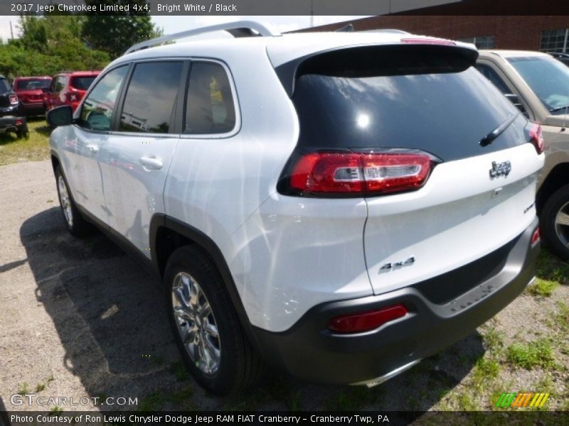 Bright White / Black 2017 Jeep Cherokee Limited 4x4