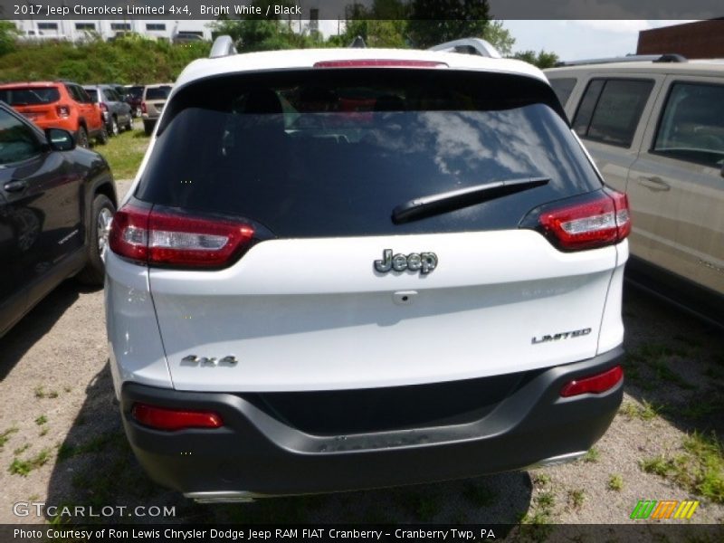Bright White / Black 2017 Jeep Cherokee Limited 4x4