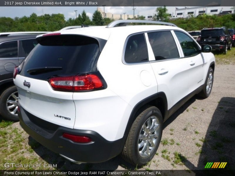 Bright White / Black 2017 Jeep Cherokee Limited 4x4