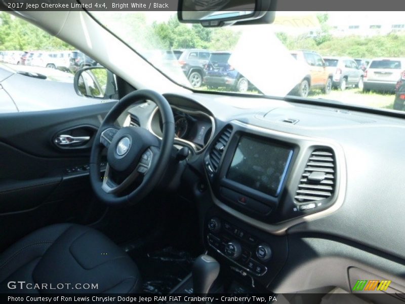 Bright White / Black 2017 Jeep Cherokee Limited 4x4