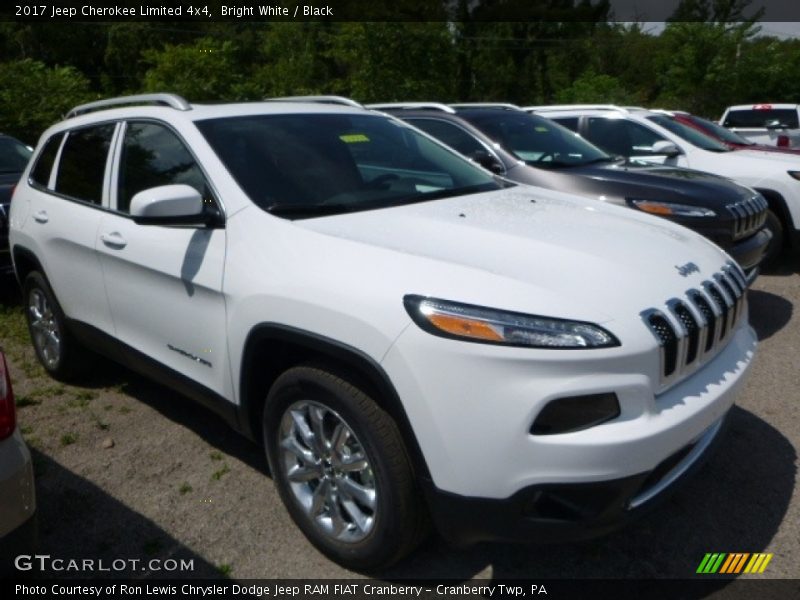 Bright White / Black 2017 Jeep Cherokee Limited 4x4