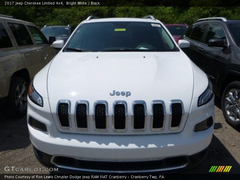 Bright White / Black 2017 Jeep Cherokee Limited 4x4