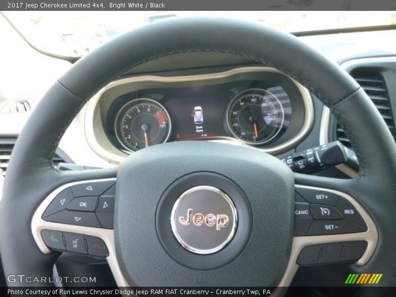 Bright White / Black 2017 Jeep Cherokee Limited 4x4