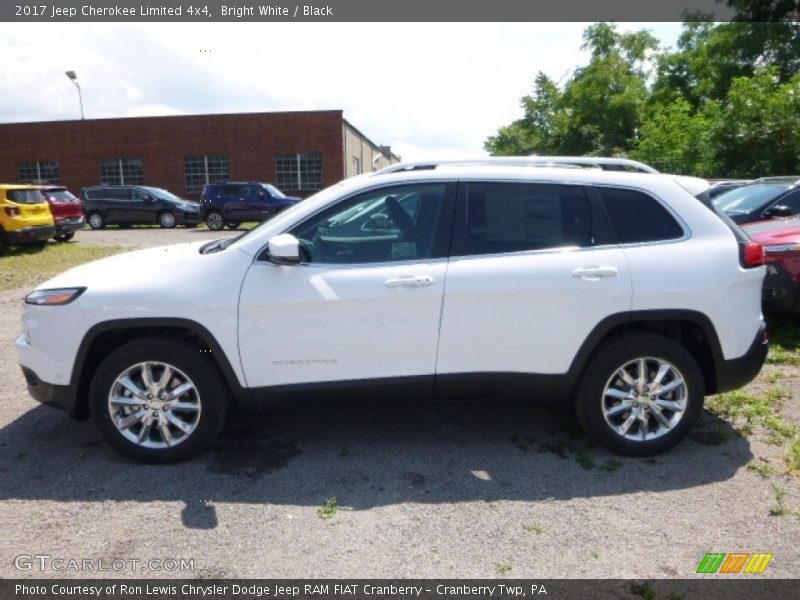 Bright White / Black 2017 Jeep Cherokee Limited 4x4