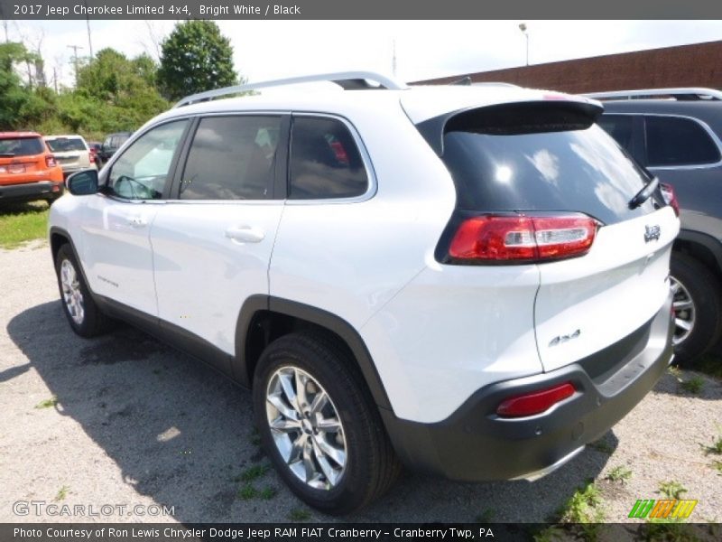 Bright White / Black 2017 Jeep Cherokee Limited 4x4
