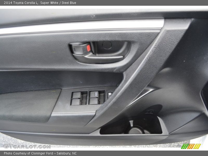 Super White / Steel Blue 2014 Toyota Corolla L