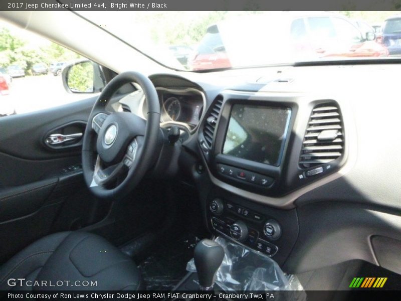 Bright White / Black 2017 Jeep Cherokee Limited 4x4