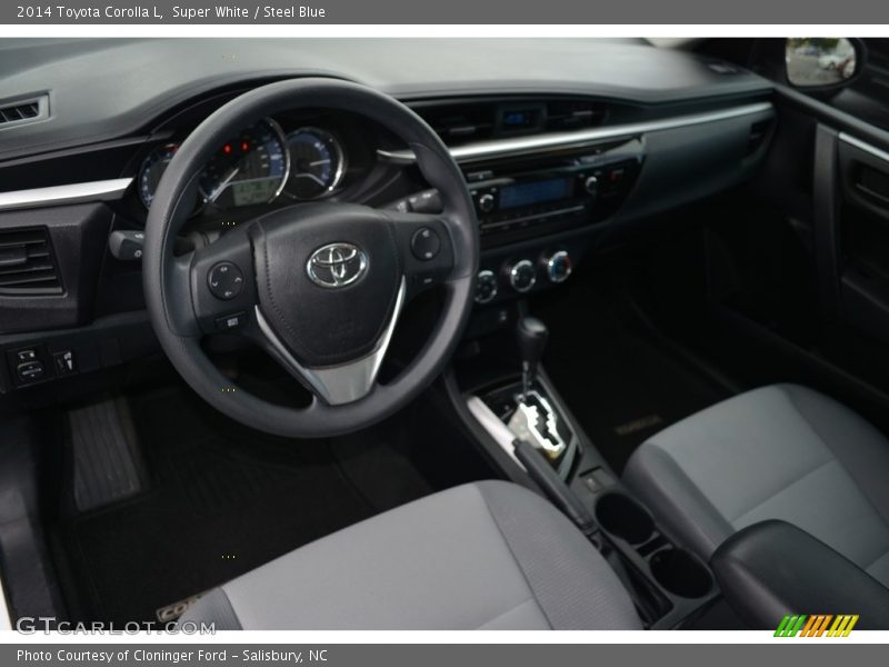 Super White / Steel Blue 2014 Toyota Corolla L