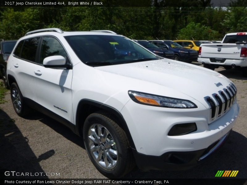 Bright White / Black 2017 Jeep Cherokee Limited 4x4