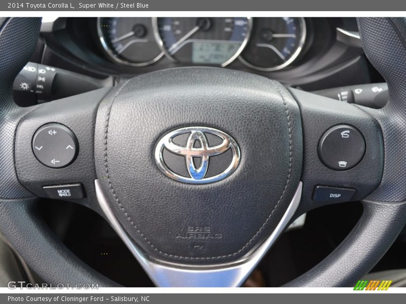 Super White / Steel Blue 2014 Toyota Corolla L
